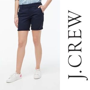 J Crew Frankie Chino Bermuda Shorts in Navy Blue